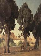 Jean Baptiste Camille  Corot Villeneuve-les-Avignon (mk11) oil painting on canvas